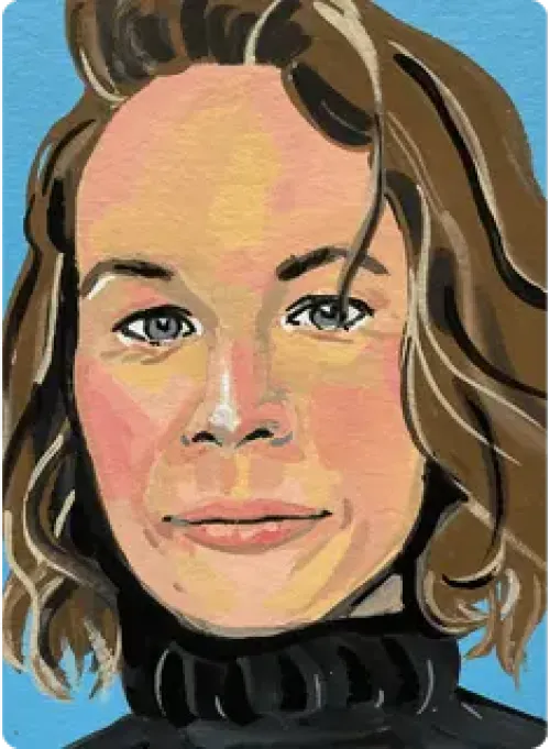 Karen Engel profile painting