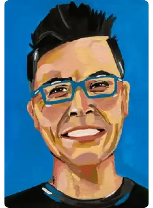 Mo Salomon profile painting